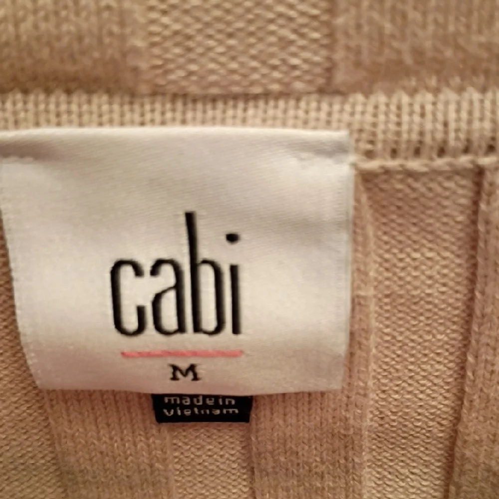 CAbi Beige Ribbed Crew Neck Sweater - Picture 2 of 6
